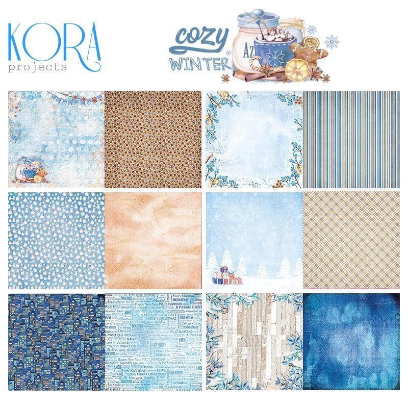 Cozy Winter 12x12" - sada 12 listů