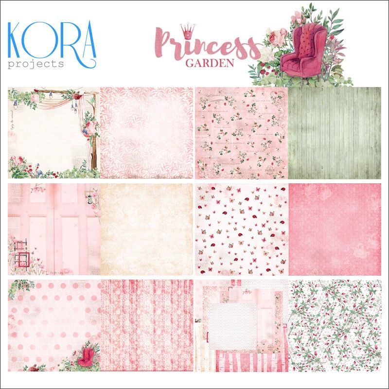 Princess Garden 12x12" - sada 12 listů