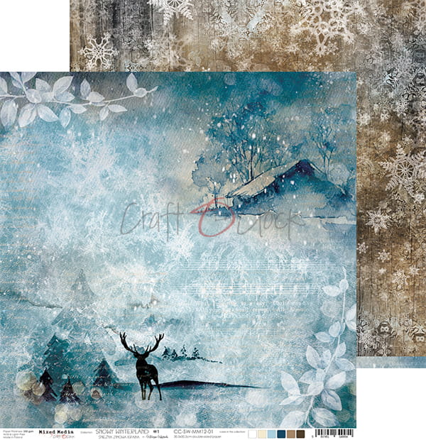 Snowy Winterland 6x6" - sada 24 ks + 2 ks k vystřihování