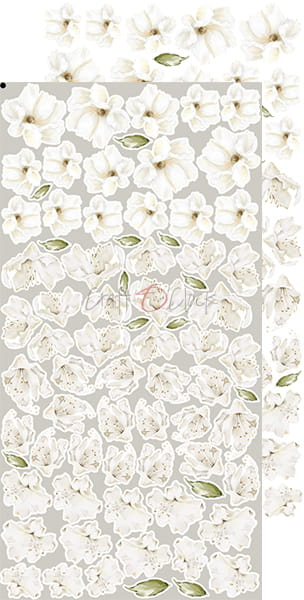 Greenery Invitation - květy - obrázky k vystřižení