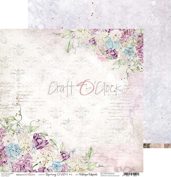 Spring Charm 12"x 12" - sada 6 ks + 1 bonus