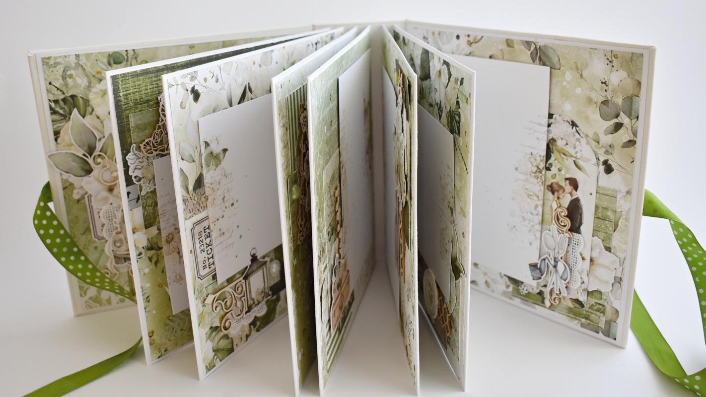 Svatební fotoalbum No.184 ... Zelenobílé/Greenery Invitation