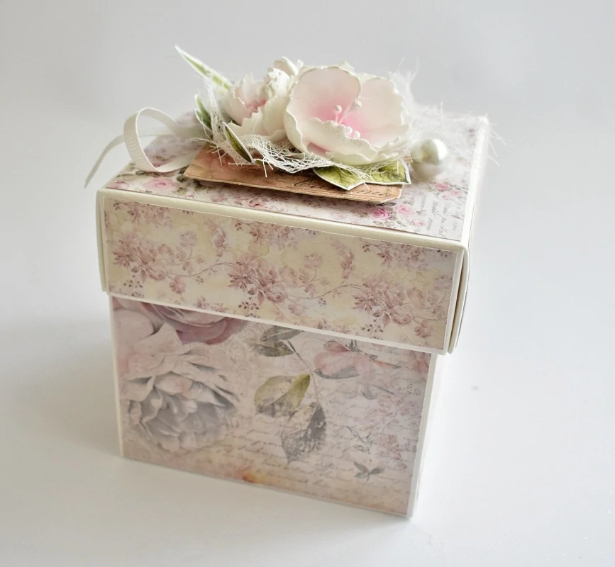 Svatební exploding box No.024 ... Shabby Rose