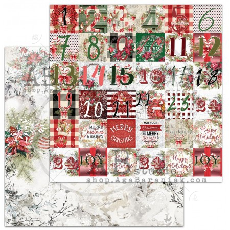 A Holly Jolly Christmas - sada 8 listů+1 list k vystřižení