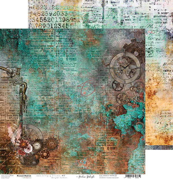 Wings of Freedom 12"x 12" - sada 6 ks + 1 ks k vystřižení