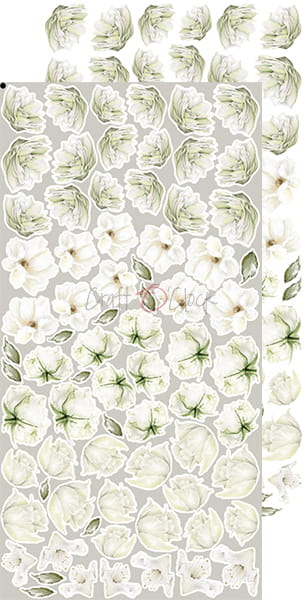 Greenery Invitation - květy - obrázky k vystřižení