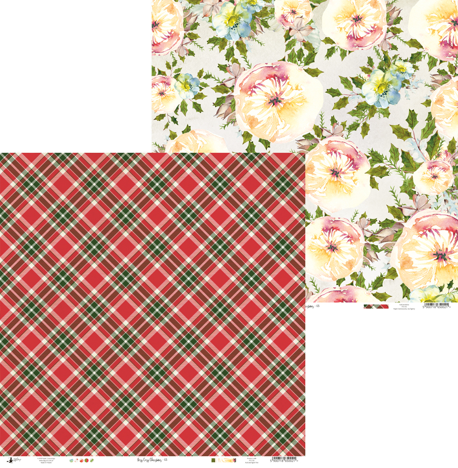 Rosy Cosy Christmas 6x6" - sada 6 listů