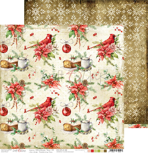 Christmas Time 12x 12" - 6 ks +1 ks k vystřihování