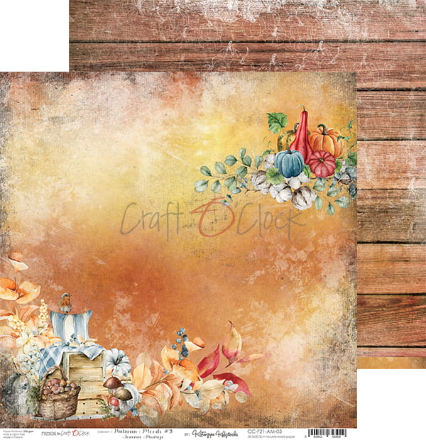 Autumn Moods 12"x 12" - sada 6 ks + 1 ks k vystřižení