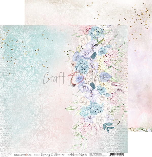 Spring Charm 12"x 12" - sada 6 ks + 1 bonus