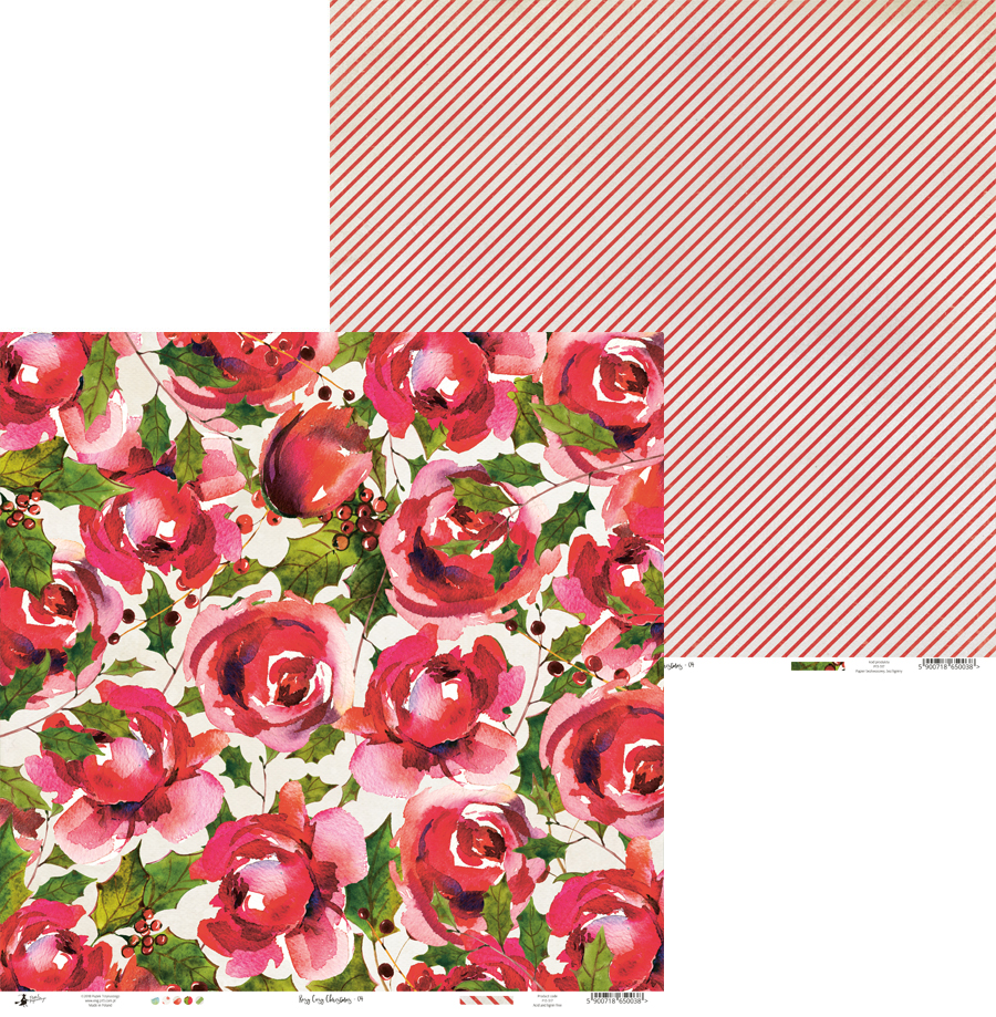 Rosy Cosy Christmas 6x6" - sada 6 listů