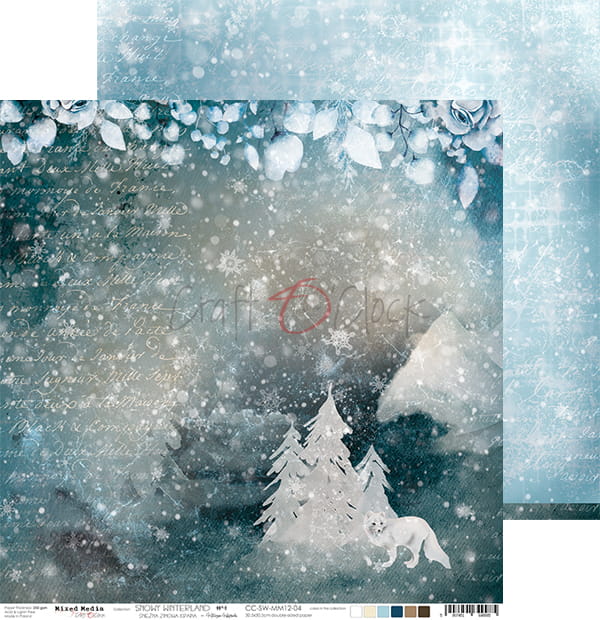 Snowy Winterland 12x12" - 6 ks +1 ks k vystřihování 