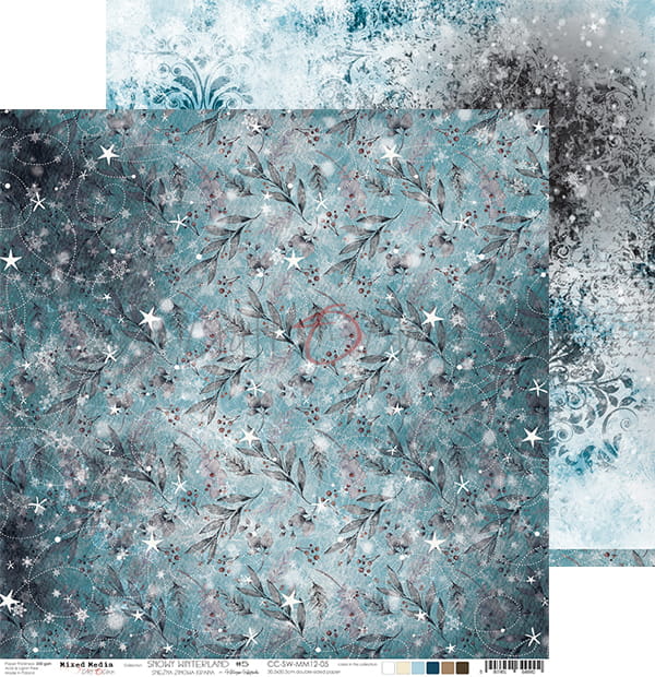 Snowy Winterland 6x6" - sada 24 ks + 2 ks k vystřihování