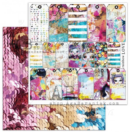 Glitter Stories 12x12" - sada 8 listů+1 list bonus