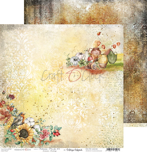 Autumn Moods 12"x 12" - sada 6 ks + 1 ks k vystřižení