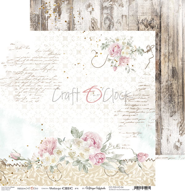 Vintage Chic 12"x 12" - sada 6 ks + 1 arch k vystřižení
