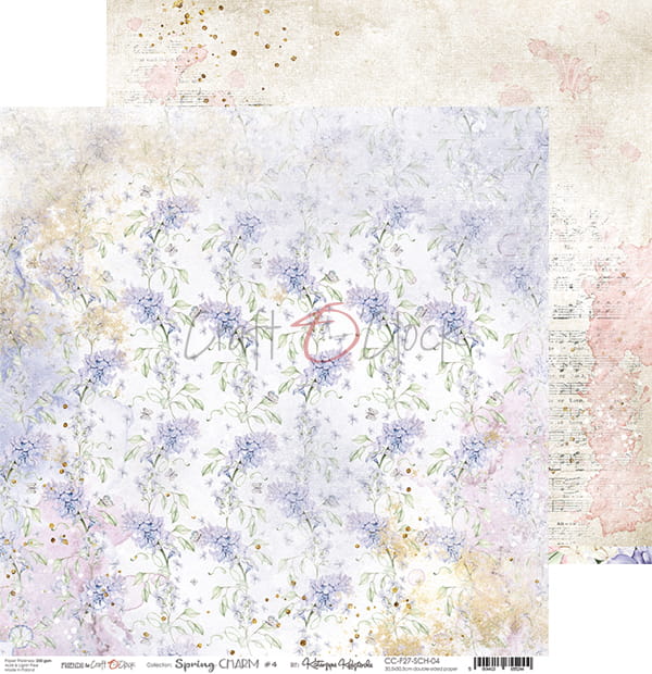 Spring Charm 12"x 12" - sada 6 ks + 1 bonus