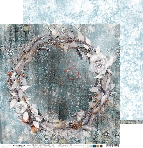 Snowy Winterland 12x12" - 6 ks +1 ks k vystřihování 