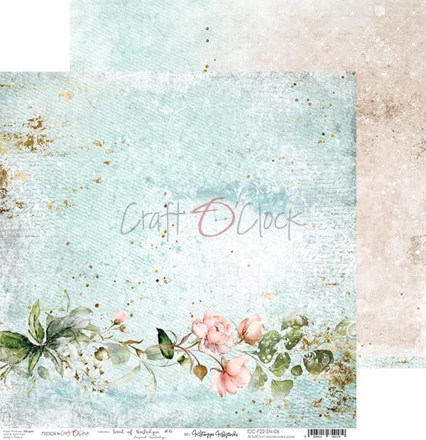 Scent of Nostalgia 12"x 12" - sada 6 ks + 1 ks k vystřižení