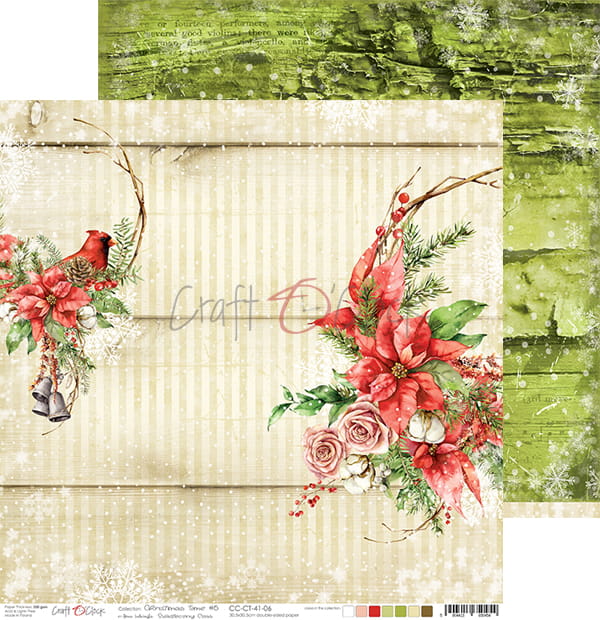 Christmas Time 12x 12" - 6 ks +1 ks k vystřihování