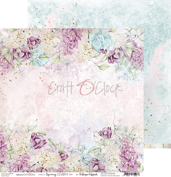 Spring Charm 12"x 12" - sada 6 ks + 1 bonus