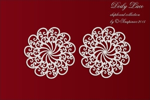Rozety malé/Doily Lace - 3 ks