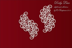 Krajkové bordury 01/Doily Lace - 3 ks