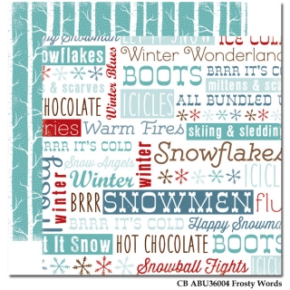 Frosty Words/All Bundled Up 12x12"