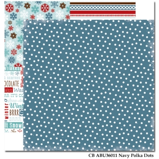 Navy Polka Dots/All Bundled Up 12x12"