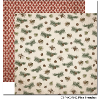 Pine Branches/Warm&Cozy 12x12"