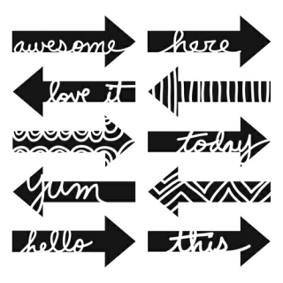 Šablona/maska 6x6 Stencil Word Arrows 