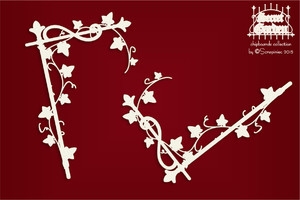 Roh s břečťanem/Secret garden - 2 ks