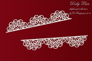 Krajkové bordury 03/Doily Lace - 2 ks