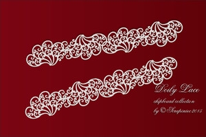 Krajkové bordury 04/Doily Lace - 2 ks