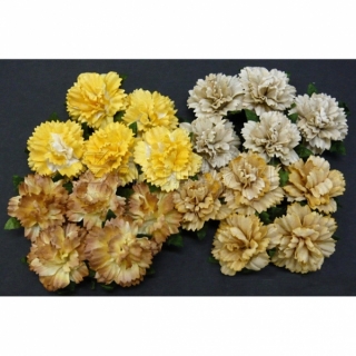 Mixed Earth Carnation Flowers 2,5 cm - 4 ks