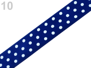 Stuha saténová š.19mm puntíky