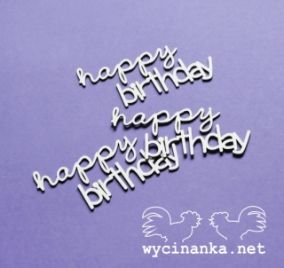 Nápis "happy birthday" - 3 ks