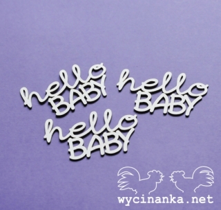 Nápis "hello baby" - 3 ks