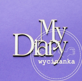 Nápis "My Diary" - 1 ks