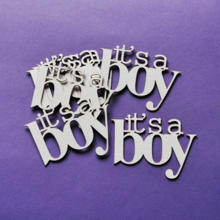 Nápis "it´s a boy" - 6 ks