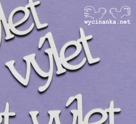 Nápis "výlet" - 3 ks