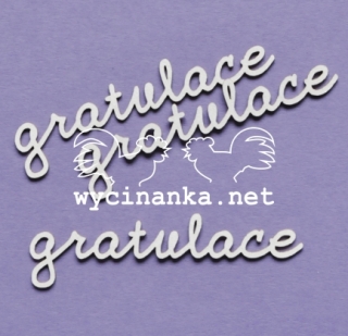 Nápis "gratulace" vzor 2 - 3 ks