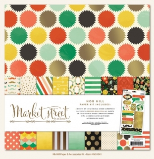 Market street/Nob Hill 12x12" - sada 9 listů a 1 list samolepek