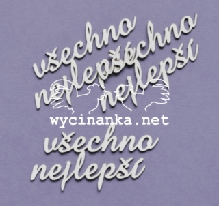 Nápis "všechno nejlepší" vzor 1 - 3 ks