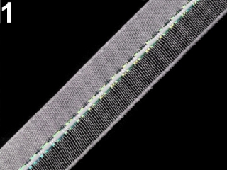 Stuha kombinovaná s lurexem š.15mm