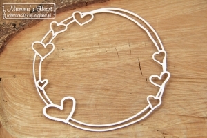 Kruhový rámeček velký/Mamma´s heart - 1 ks