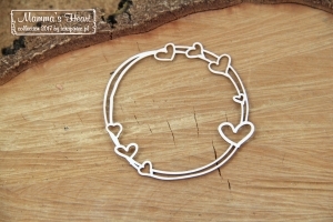 Kruhový rámeček malý/Mamma´s heart - 1 ks