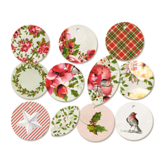 Visačky Rosy Cosy Christmas 01 - 11 ks