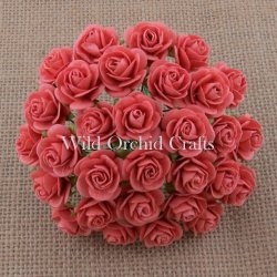 Coral Open Roses 15mm - 5 ks