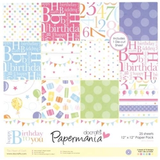 Veselé narozeniny 12x12"- 12 ks